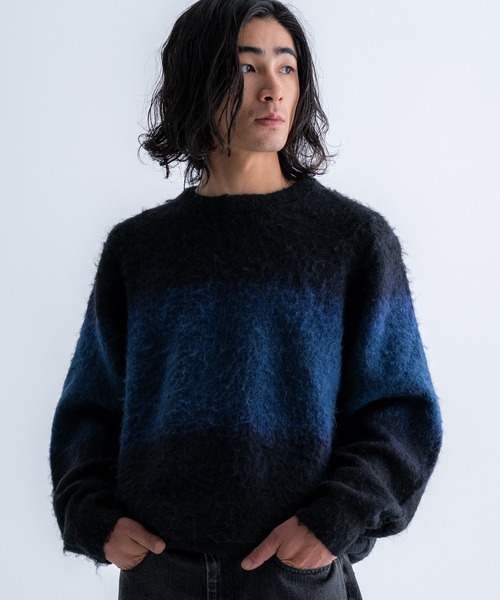 Wool blend gradation knit / ウールブレンドグラデーション