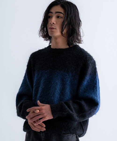 Wool blend gradation knit / ウールブレンドグラデーション