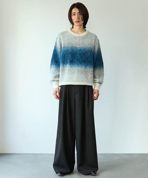 Wool blend gradation knit / ウールブレンドグラデーションニット