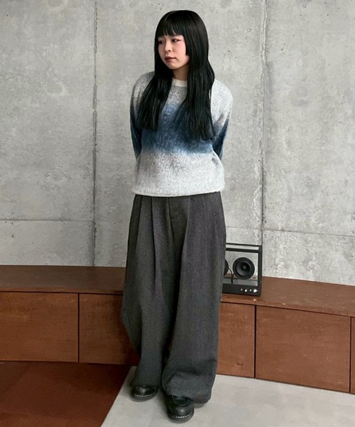 Wool blend gradation knit / ウールブレンドグラデーションニット