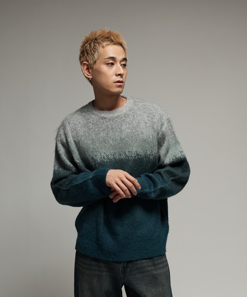 SINSS（シンス）の「Wool blend gradation knit / ウールブレンド