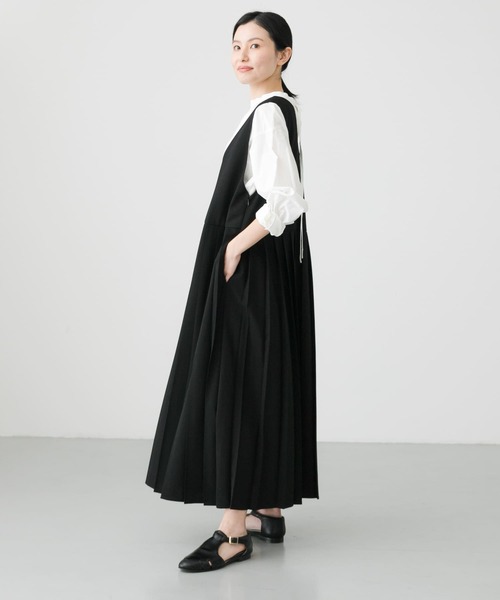 かぐれ（カグレ）の「プリーツワンピース（ワンピース・レディース・ブラック/チャコールグレー・FREE）」の6枚目の写真