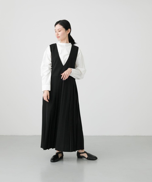 かぐれ（カグレ）の「プリーツワンピース（ワンピース・レディース・ブラック/チャコールグレー・FREE）」の8枚目の写真