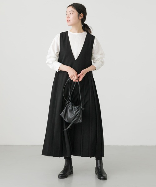 かぐれ（カグレ）の「プリーツワンピース（ワンピース・レディース・ブラック/チャコールグレー・FREE）」の19枚目の写真