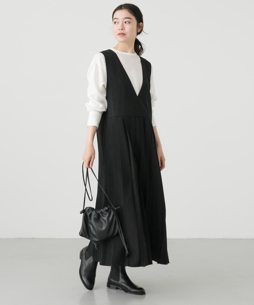 かぐれ（カグレ）の「プリーツワンピース（ワンピース・レディース・ブラック/チャコールグレー・FREE）」の20枚目の写真