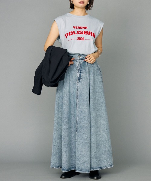 TELA（テラ）の「【TELA】MUSCLE Tシャツ（Tシャツ/カットソー・レディース・ブルー/ホワイト・フリー）」の15枚目の写真