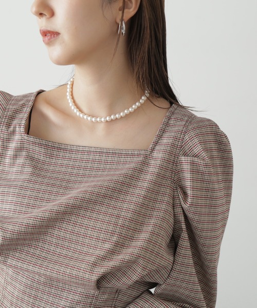 FREE'S MART（フリーズマート）の「パールチョーカー（ネックレス・レディース・ホワイト・ﾌﾘ-）」の2枚目の写真