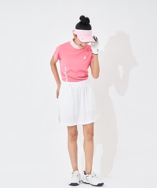 FILA GOLF(フィラゴルフ )の「【FILA GOLF/フィラゴルフ】レディースジャガードスカート インナー付き ゴルフ(スカート・レディース・ホワイト/ピンク/グリーン・MEDIUM/LARGE)」の5枚目の写真