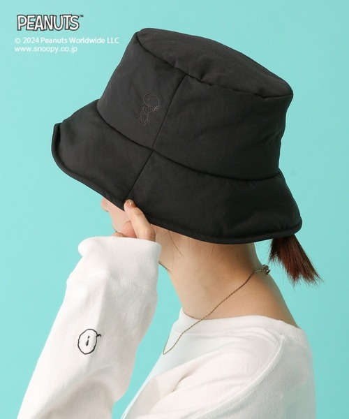 LEPSIM（レプシィム）の「【PEANUTS】ナイロンバケハ　995676（ハット・レディース・ブラック/アイボリー・FREE）」の2枚目の写真
