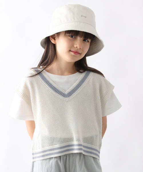GLOBAL WORK(グローバルワーク)の「UV/洗えるDRYバケハ/108397(ハット・キッズ・ブラック/アイボリー・MEDIUM/LARGE)」の6枚目の写真
