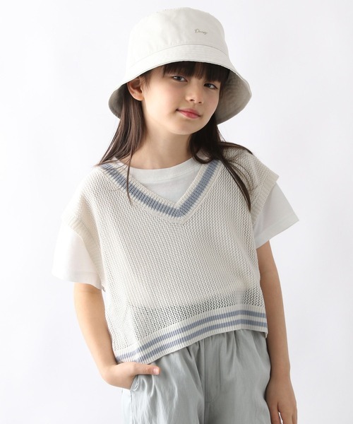 GLOBAL WORK(グローバルワーク)の「UV/洗えるDRYバケハ/108397(ハット・キッズ・ブラック/アイボリー・MEDIUM/LARGE)」の5枚目の写真