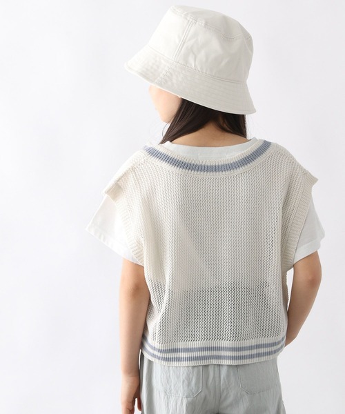 GLOBAL WORK(グローバルワーク)の「UV/洗えるDRYバケハ/108397(ハット・キッズ・ブラック/アイボリー・MEDIUM/LARGE)」の4枚目の写真