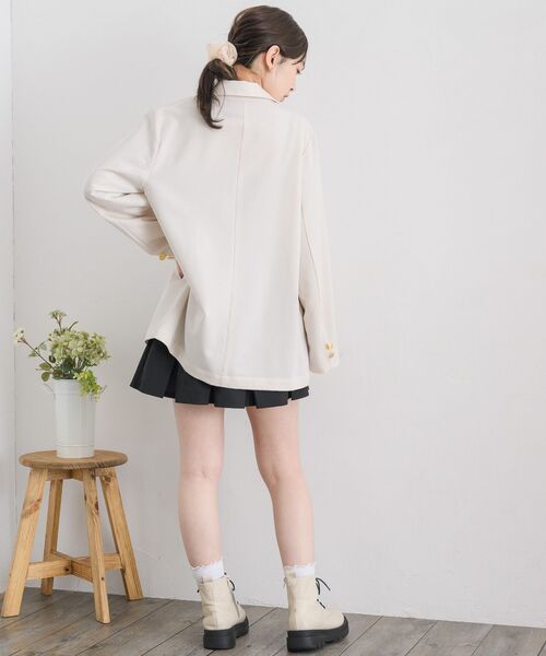 RETRO GIRL（レトロガール）の「金釦テーラードJK（テーラードジャケット・レディース・ブルー/ナチュラル/ライトグレー・FREE）」の9枚目の写真