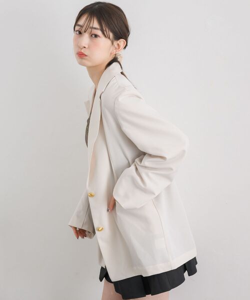 RETRO GIRL（レトロガール）の「金釦テーラードJK（テーラードジャケット・レディース・ブルー/ナチュラル/ライトグレー・FREE）」の12枚目の写真