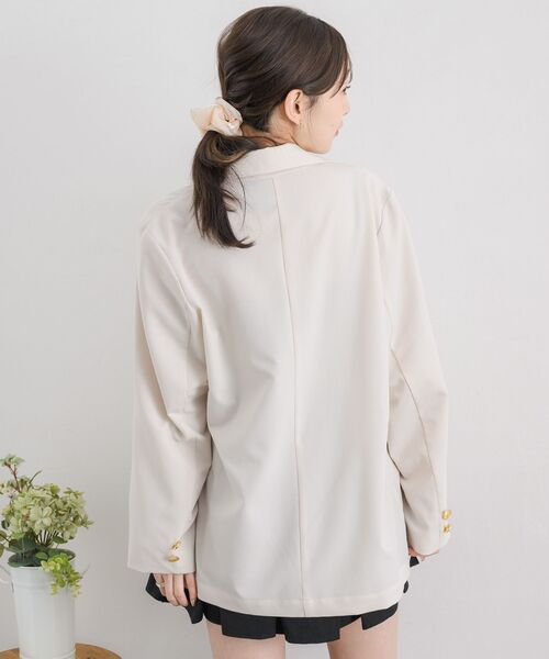 RETRO GIRL（レトロガール）の「金釦テーラードJK（テーラードジャケット・レディース・ブルー/ナチュラル/ライトグレー・FREE）」の13枚目の写真