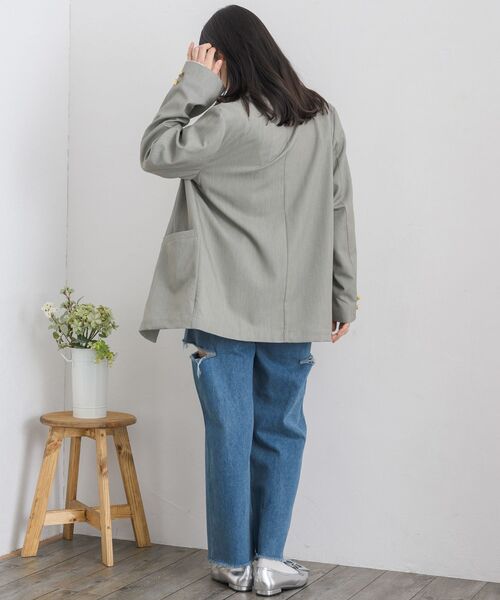 RETRO GIRL（レトロガール）の「金釦テーラードJK（テーラードジャケット・レディース・ブルー/ナチュラル/ライトグレー・FREE）」の17枚目の写真