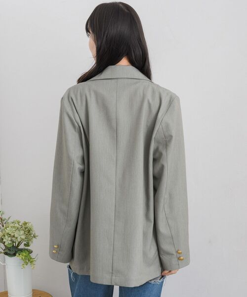 RETRO GIRL（レトロガール）の「金釦テーラードJK（テーラードジャケット・レディース・ブルー/ナチュラル/ライトグレー・FREE）」の21枚目の写真