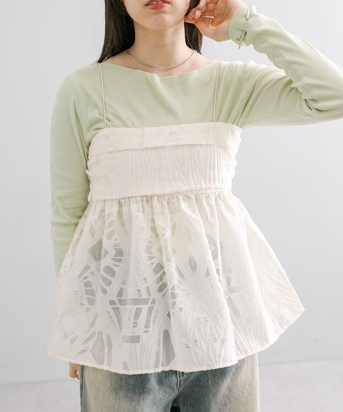 mystic（ミスティック）の「ジャガードキャミソール（キャミソール・レディース・ブラック/ベージュ・FREE）」の8枚目の写真