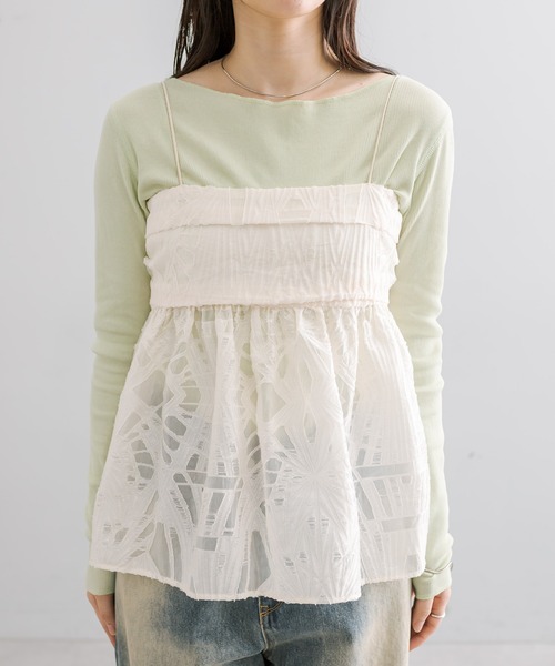 mystic（ミスティック）の「ジャガードキャミソール（キャミソール・レディース・ブラック/ベージュ・FREE）」の15枚目の写真