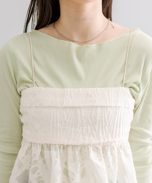 mystic（ミスティック）の「ジャガードキャミソール（キャミソール・レディース・ブラック/ベージュ・FREE）」の19枚目の写真