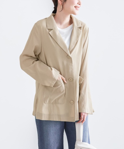 n'OrLABEL(ノアールレーベル)の「【廃盤】『シアーテーラードジャケット』(テーラードジャケット・レディース・ブラック/ベージュ・1/2)」の7枚目の写真