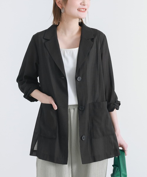 n'OrLABEL(ノアールレーベル)の「【廃盤】『シアーテーラードジャケット』(テーラードジャケット・レディース・ブラック/ベージュ・1/2)」の21枚目の写真