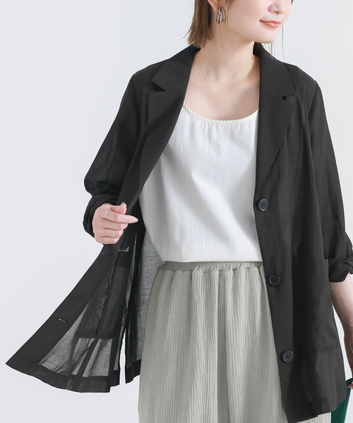 n'OrLABEL(ノアールレーベル)の「【廃盤】『シアーテーラードジャケット』(テーラードジャケット・レディース・ブラック/ベージュ・1/2)」の22枚目の写真
