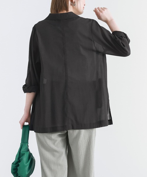 n'OrLABEL(ノアールレーベル)の「【廃盤】『シアーテーラードジャケット』(テーラードジャケット・レディース・ブラック/ベージュ・1/2)」の11枚目の写真