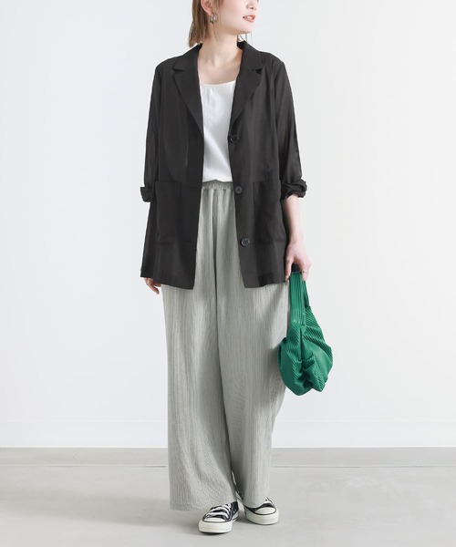 n'OrLABEL(ノアールレーベル)の「【廃盤】『シアーテーラードジャケット』(テーラードジャケット・レディース・ブラック/ベージュ・1/2)」の12枚目の写真