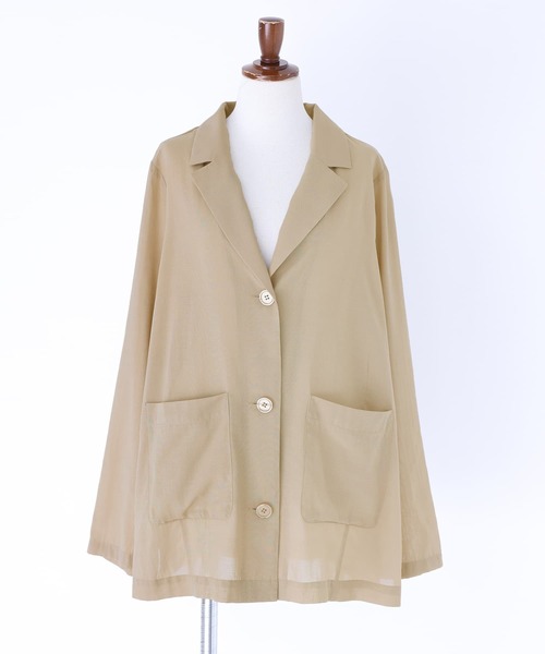 n'OrLABEL(ノアールレーベル)の「【廃盤】『シアーテーラードジャケット』(テーラードジャケット・レディース・ブラック/ベージュ・1/2)」の8枚目の写真