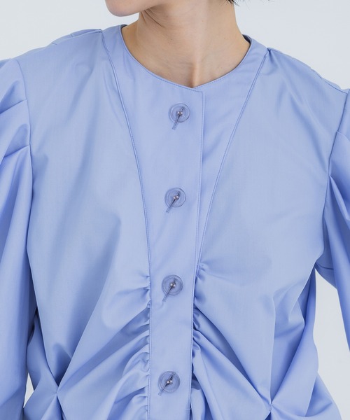 YOHEI OHNO（ヨウヘイオオノ）の「【YOHEI OHNO/ヨウヘイオオノ】Takarazuka Shirt/タカラズカシャツ（シャツ/ブラウス・レディース・ホワイト/サックスブルー・36）」の14枚目の写真