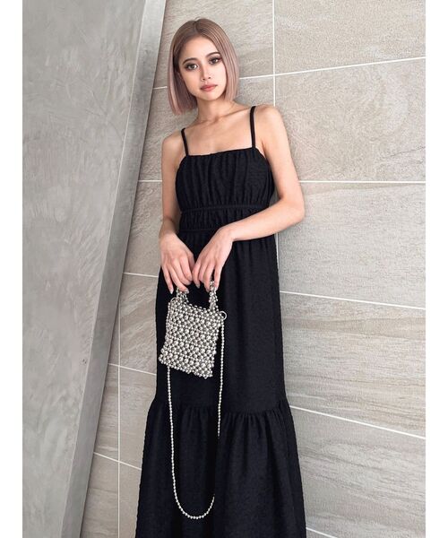 GYDA（ジェイダ）の「BACK OPENジャカードワンピース（ワンピース・レディース・ブラック/オフホワイト・FREE）」の10枚目の写真