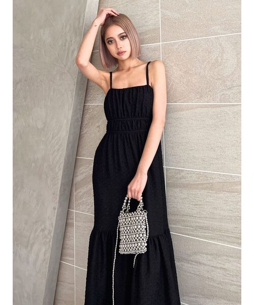 GYDA（ジェイダ）の「BACK OPENジャカードワンピース（ワンピース・レディース・ブラック/オフホワイト・FREE）」の11枚目の写真