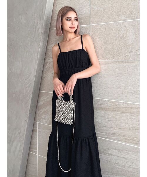 GYDA（ジェイダ）の「BACK OPENジャカードワンピース（ワンピース・レディース・ブラック/オフホワイト・FREE）」の12枚目の写真