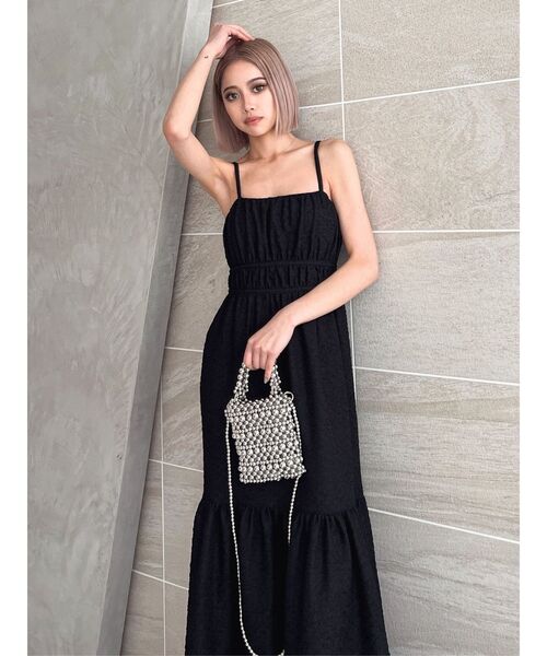 GYDA（ジェイダ）の「BACK OPENジャカードワンピース（ワンピース・レディース・ブラック/オフホワイト・FREE）」の22枚目の写真