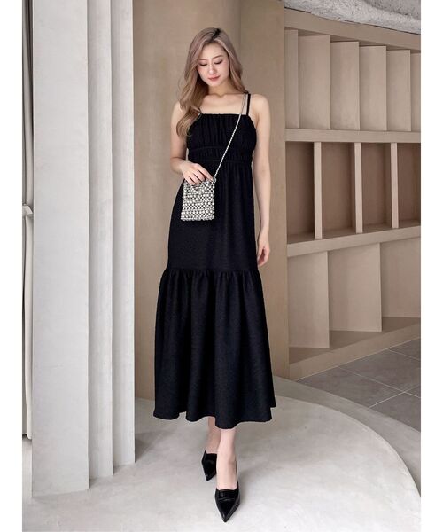 GYDA（ジェイダ）の「BACK OPENジャカードワンピース（ワンピース・レディース・ブラック/オフホワイト・FREE）」の16枚目の写真