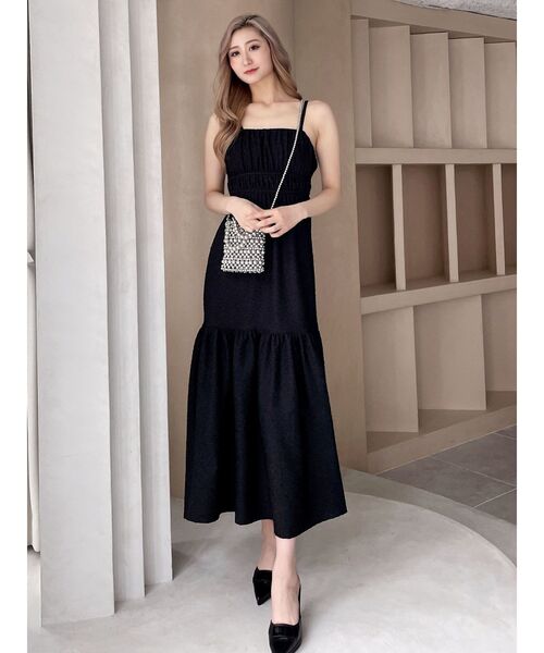 GYDA（ジェイダ）の「BACK OPENジャカードワンピース（ワンピース・レディース・ブラック/オフホワイト・FREE）」の18枚目の写真