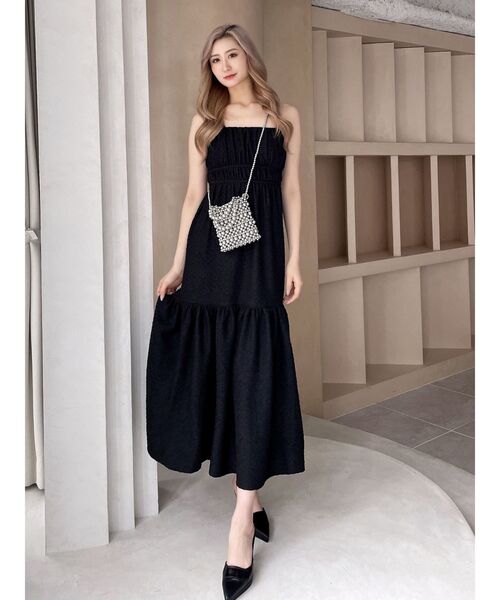 GYDA（ジェイダ）の「BACK OPENジャカードワンピース（ワンピース・レディース・ブラック/オフホワイト・FREE）」の13枚目の写真