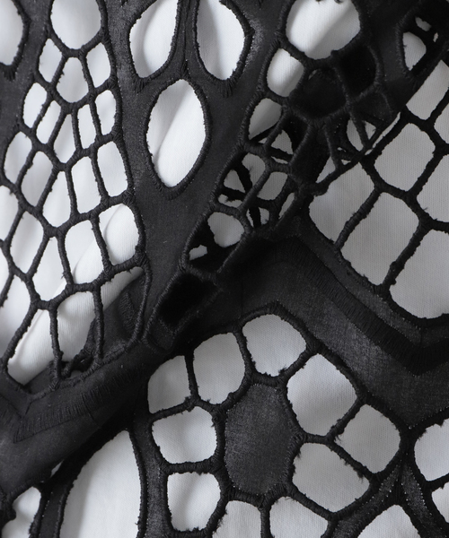 MATOKAMATOKA/カットワークレースキャミソール/FREE/コットン/BLK/MBES002 MATOKAMATOKA カットワークレースキャミ [MBES-002][MBES-004