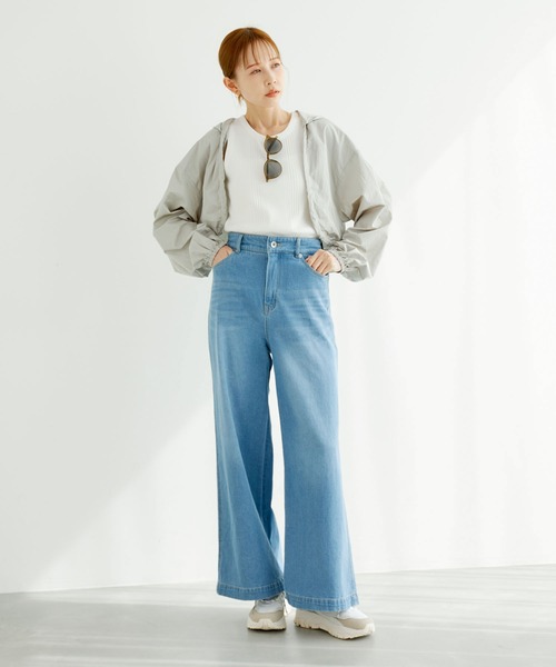 ROPE' PICNIC(ロペピクニック)の「撥水加工・UVカット/ドロストシャーリングボレロ(その他アウター・レディース・ブラック/グレー・FREE)」の18枚目の写真