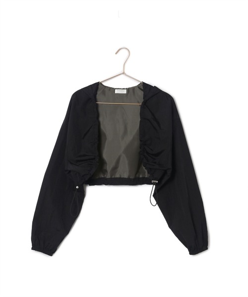 ROPE' PICNIC(ロペピクニック)の「撥水加工・UVカット/ドロストシャーリングボレロ(その他アウター・レディース・ブラック/グレー・FREE)」の21枚目の写真