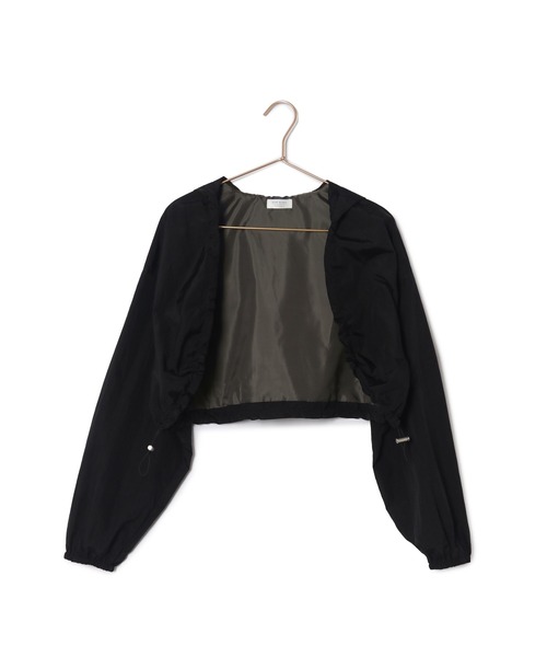 ROPE' PICNIC(ロペピクニック)の「撥水加工・UVカット/ドロストシャーリングボレロ(その他アウター・レディース・ブラック/グレー・FREE)」の17枚目の写真