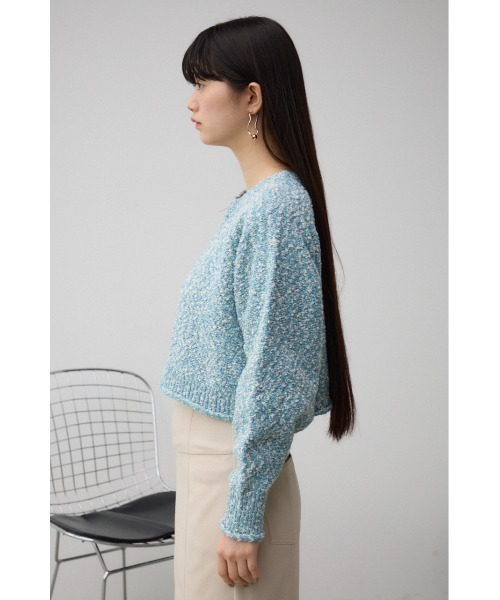 AZUL by moussy(アズールバイマウジー)の「ミックスジップアップカーディガン(カーディガン/ボレロ・レディース・ブラック系その他/ブルー系その他・FREE)」の8枚目の写真