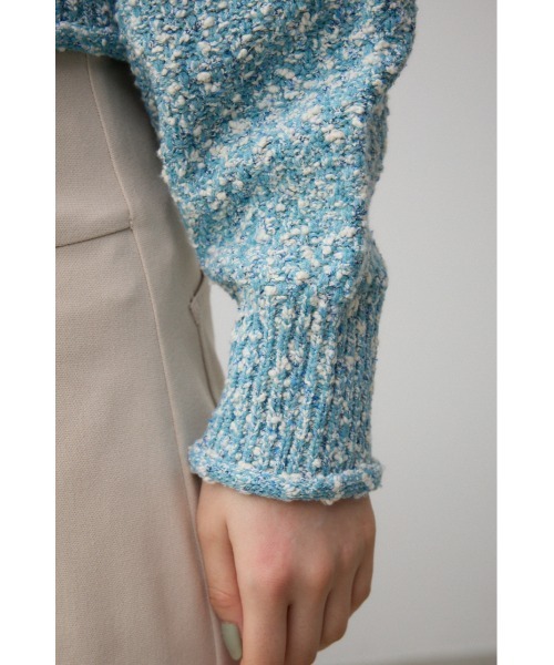 AZUL by moussy(アズールバイマウジー)の「ミックスジップアップカーディガン(カーディガン/ボレロ・レディース・ブラック系その他/ブルー系その他・FREE)」の4枚目の写真
