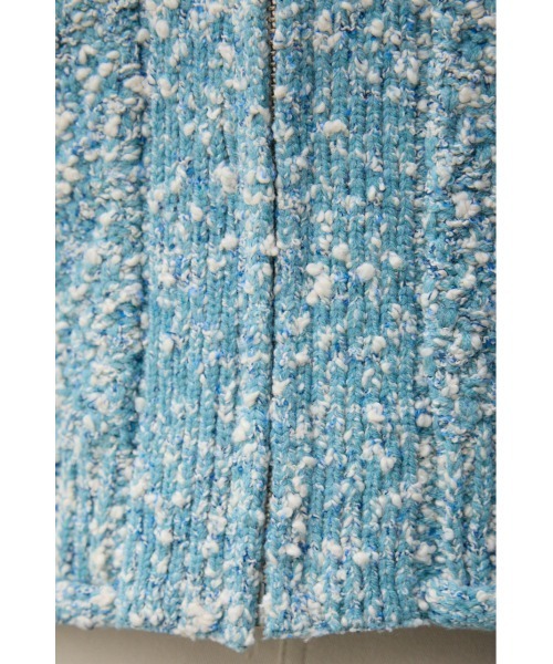 AZUL by moussy(アズールバイマウジー)の「ミックスジップアップカーディガン(カーディガン/ボレロ・レディース・ブラック系その他/ブルー系その他・FREE)」の3枚目の写真