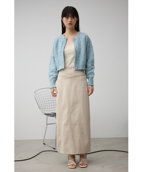 AZUL by moussy(アズールバイマウジー)の「ミックスジップアップカーディガン(カーディガン/ボレロ・レディース・ブラック系その他/ブルー系その他・FREE)」の10枚目の写真