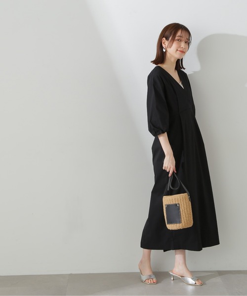 N.(N. Natural Beauty Basic)(エヌエヌナチュラルビューティーベーシック)の「◆レイヤードカシュクールワンピース(ワンピース・レディース・ライトグレー/ブラック/グリーン・MEDIUM)」の17枚目の写真