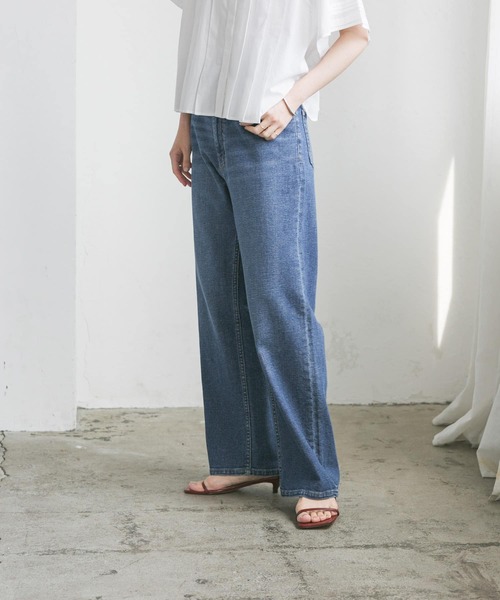 STONE  / ストレートパンツ/30/コットン/インディゴ/ブルー/無地/44143CMD/3319 URBAN RESEARCH（アーバンリサーチ）の「綿麻デニムストレートパンツ