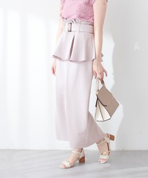 natural couture | canamiペプラムベルトナロースカート(スカート)