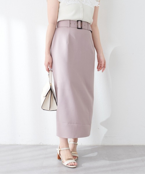 natural couture（ナチュラルクチュール）の「canamiペプラムベルトナロースカート（スカート・レディース・モカ/ダークブラウン/ブルー/グレイッシュベージュ・FREE）」の11枚目の写真